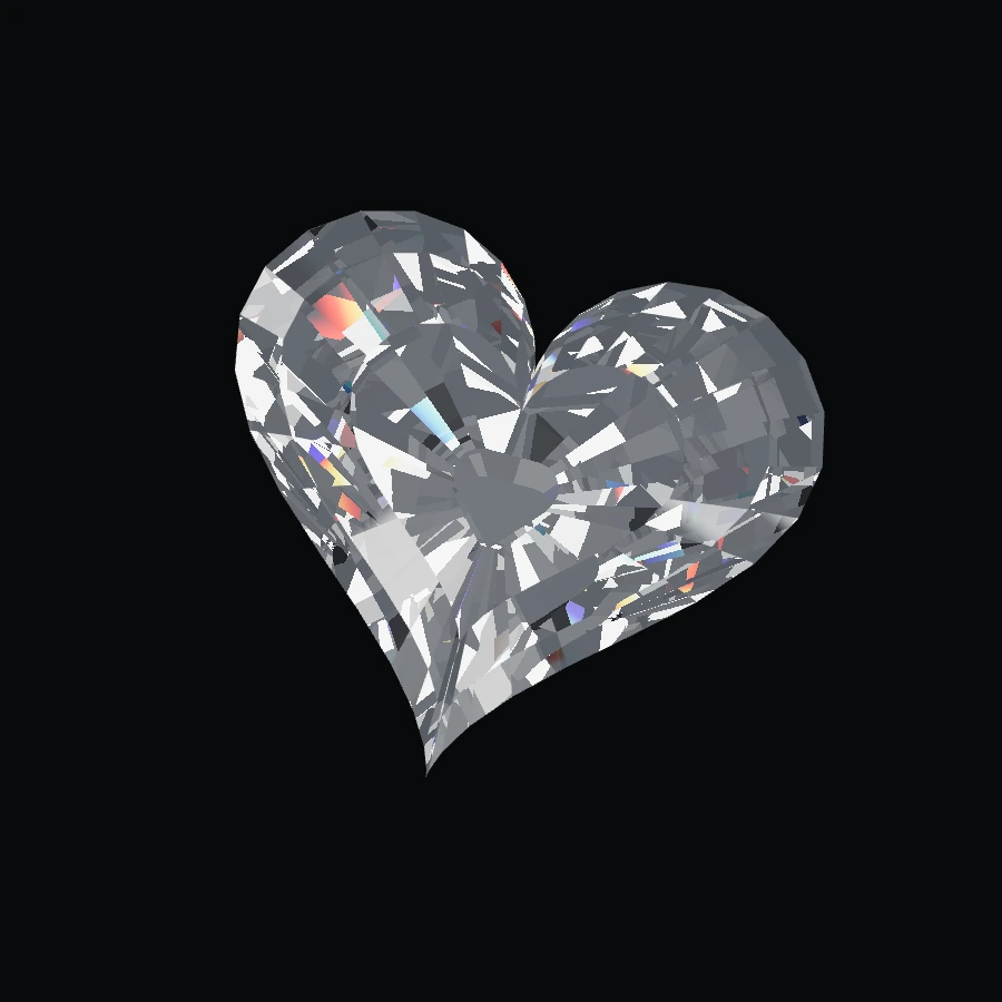 Heart illustrative diamond model